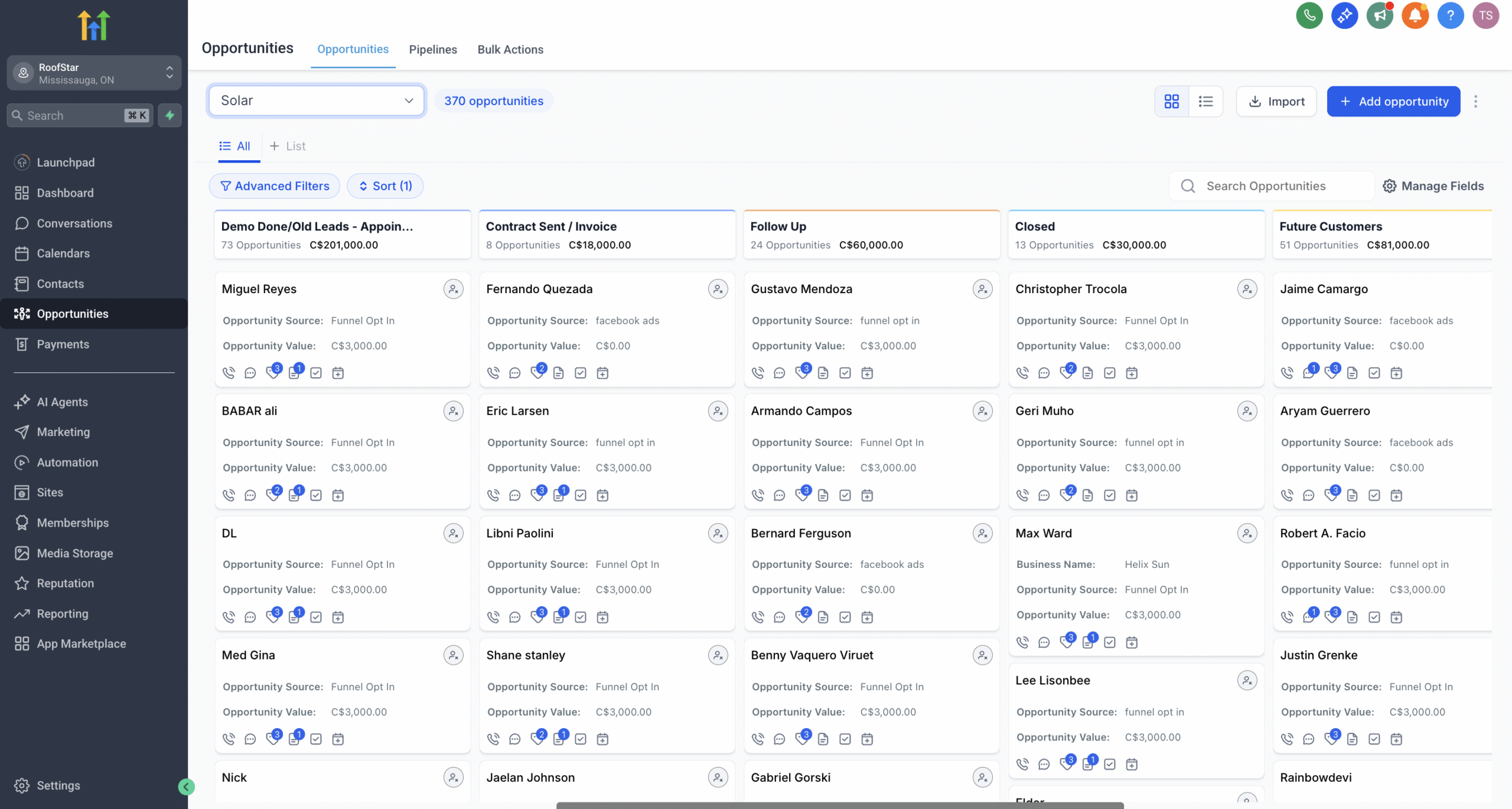 Solar Agency Pipeline
